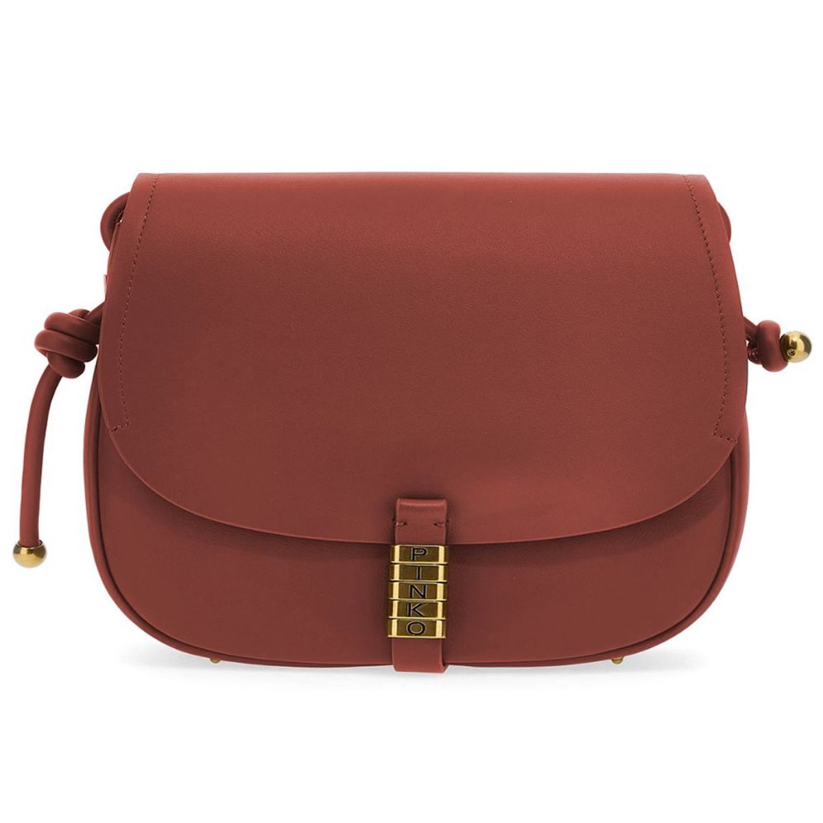 PINKO Red Leather Crossbody Bag