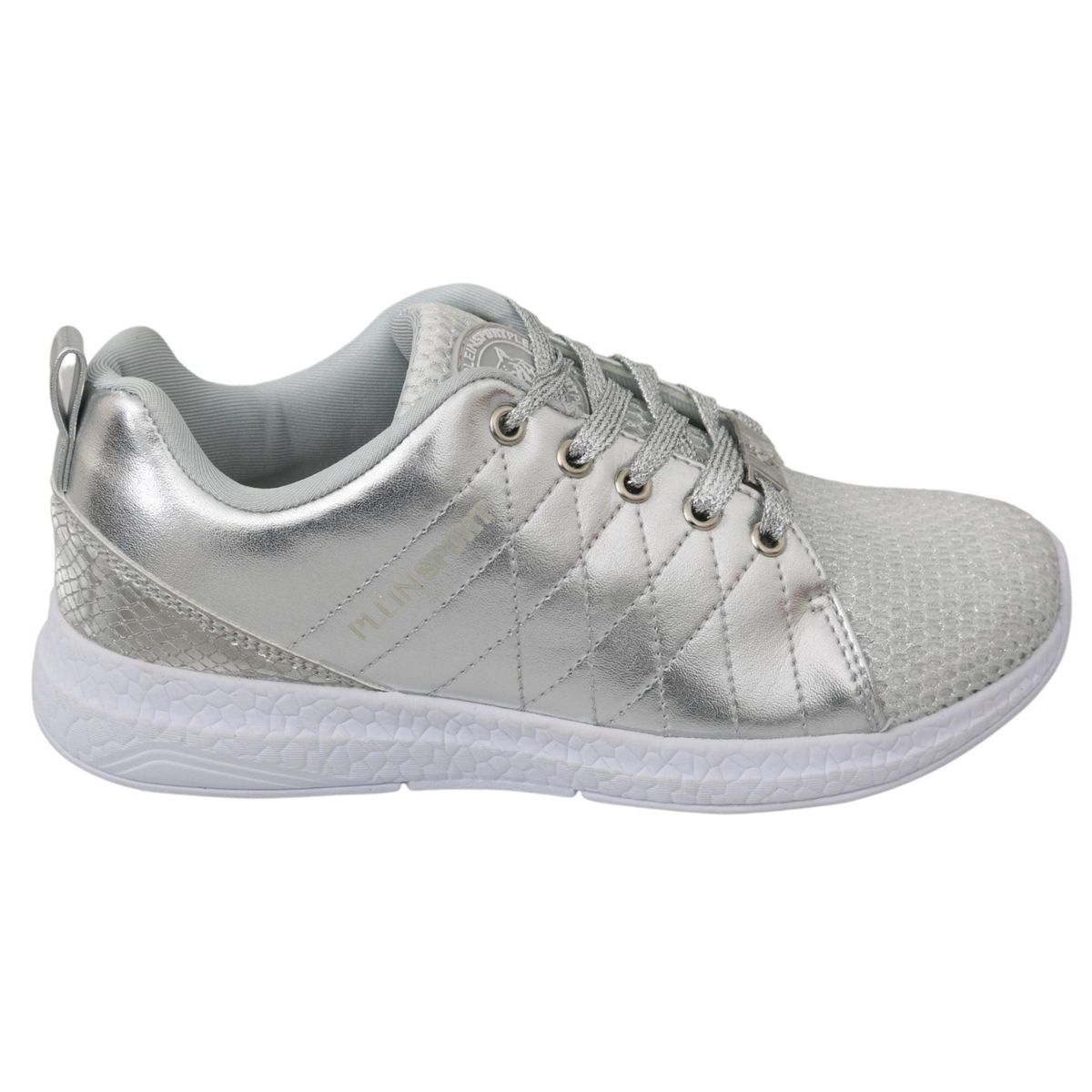 Philipp Plein Sleek Silver Sneakers for Trendsetters