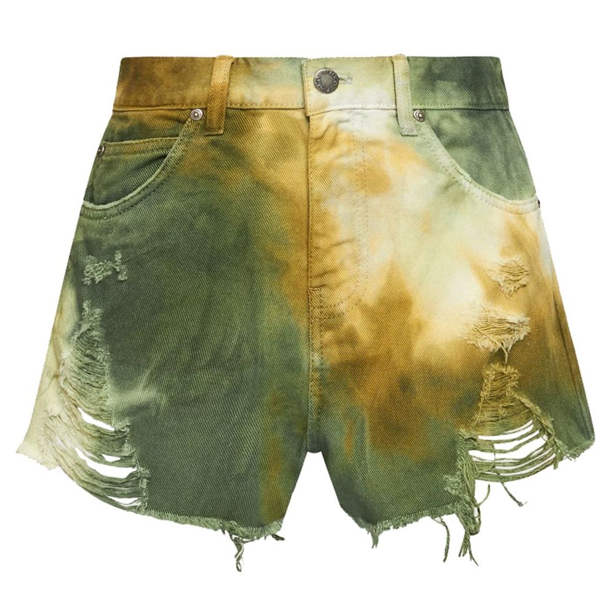 Pinko Chic Military Green Cotton Shorts for Dame