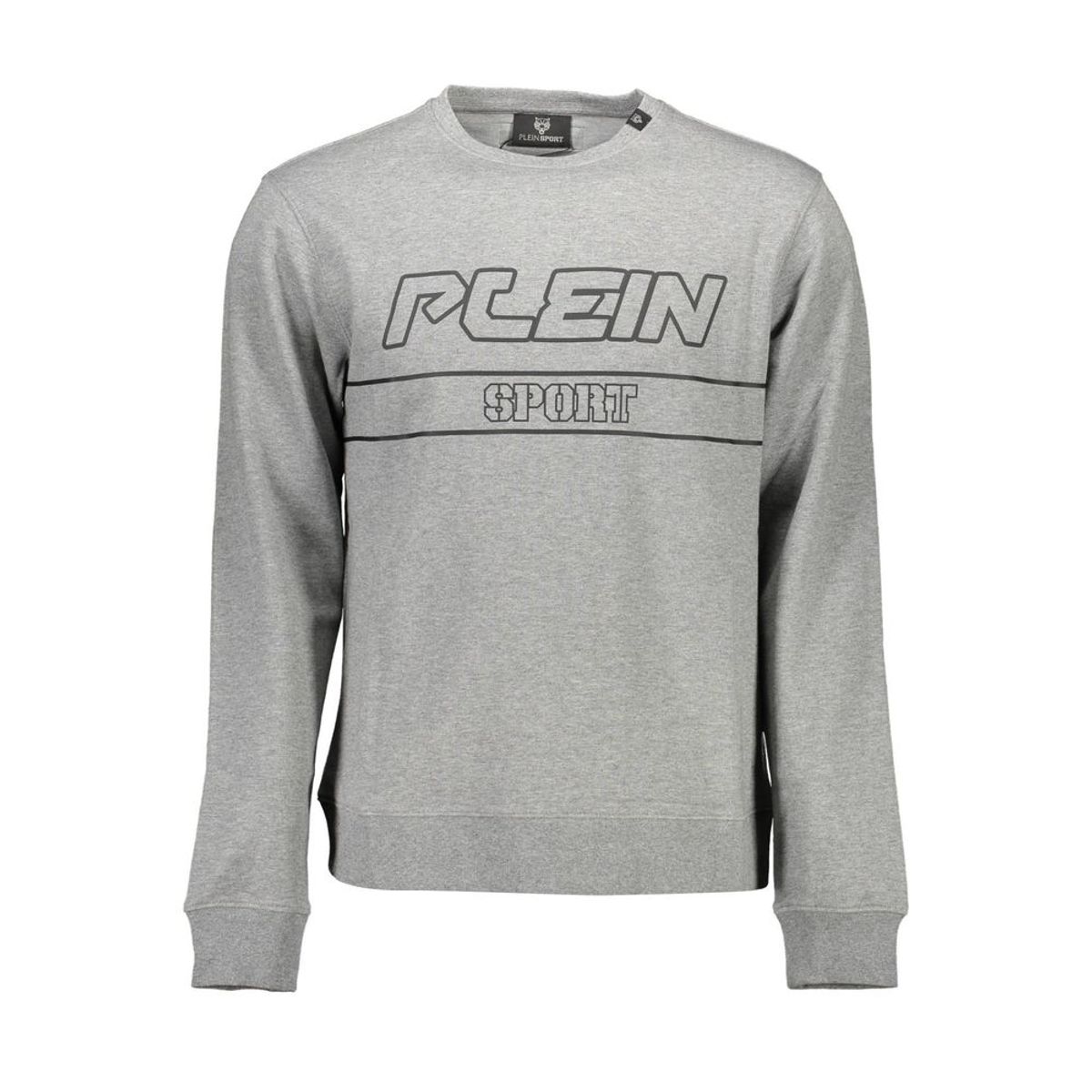 Plein Sport Gray Cotton Men Sweater