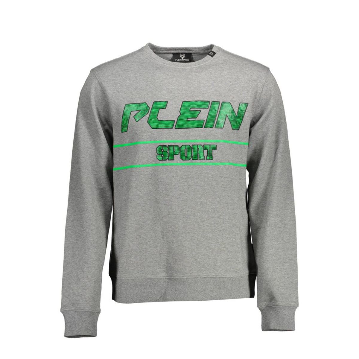 Plein Sport Gray Cotton Men Sweater