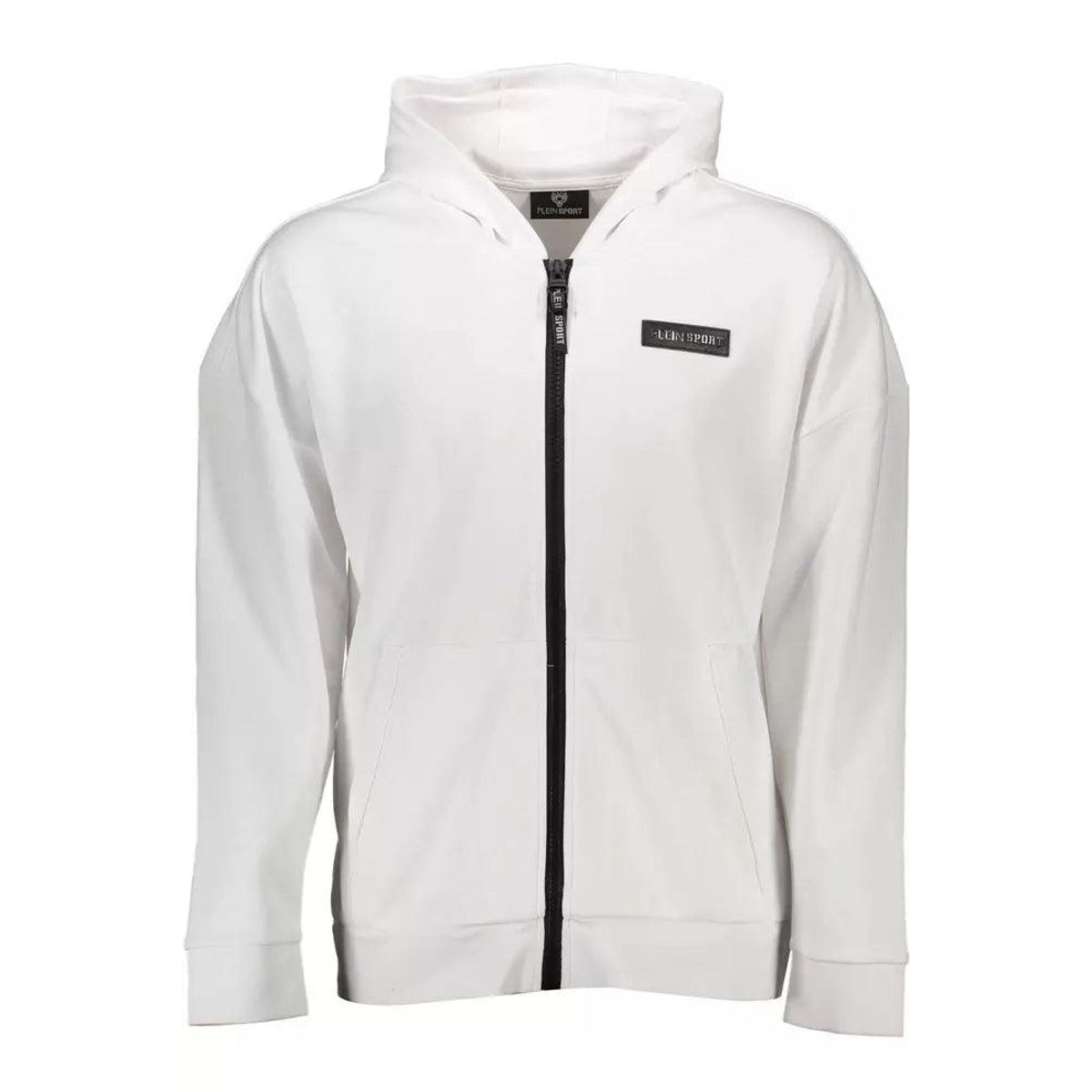 Plein Sport White Cotton Herre Sweater