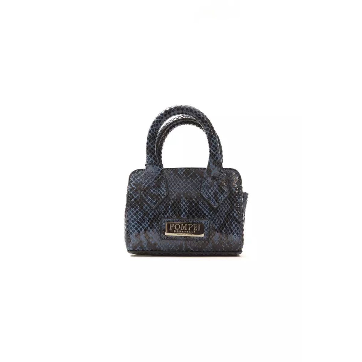 Pompei Donatella Blue Leather Dame Handbag