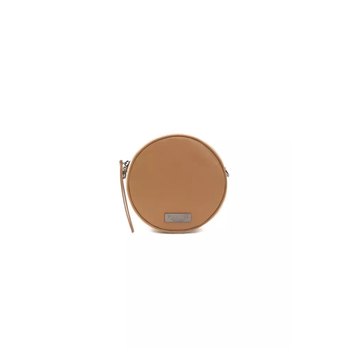 Pompei Donatella Brown Leather Dame Crossbody Bag