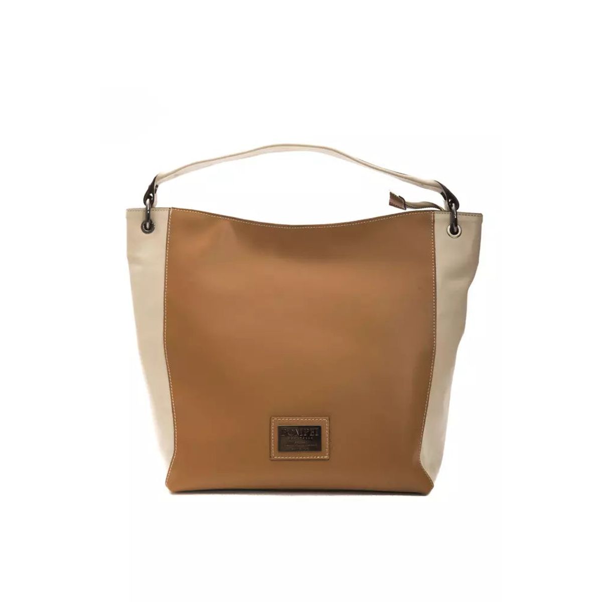 Pompei Donatella Brown Leather Dame Shoulder Bag