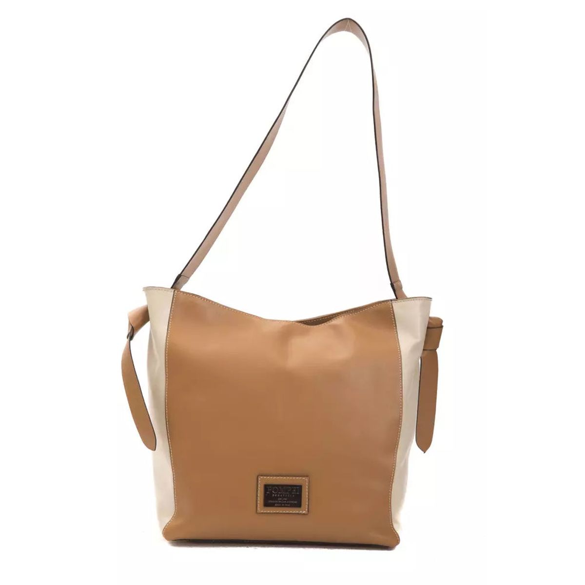 Pompei Donatella Brown Leather Dame Shoulder Bag