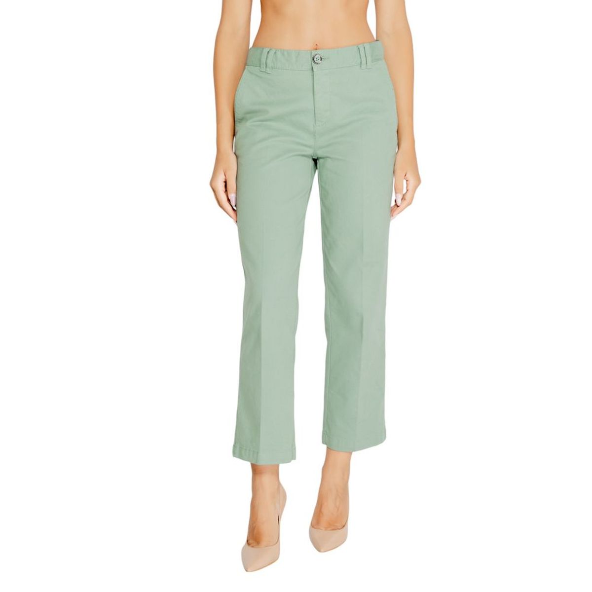 Street One Turquoise Cotton Jeans & Pant