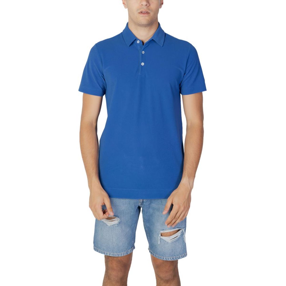 Suns Blue Polyester Polo Shirt