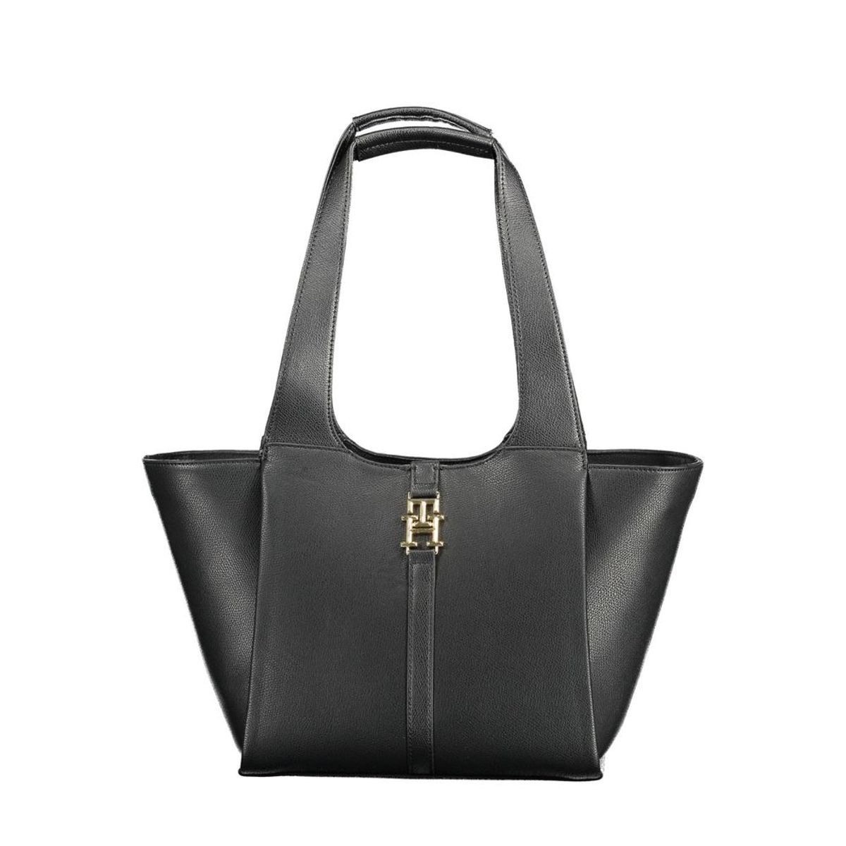 Tommy Hilfiger Chic Black Snap Closure Shoulder Bag