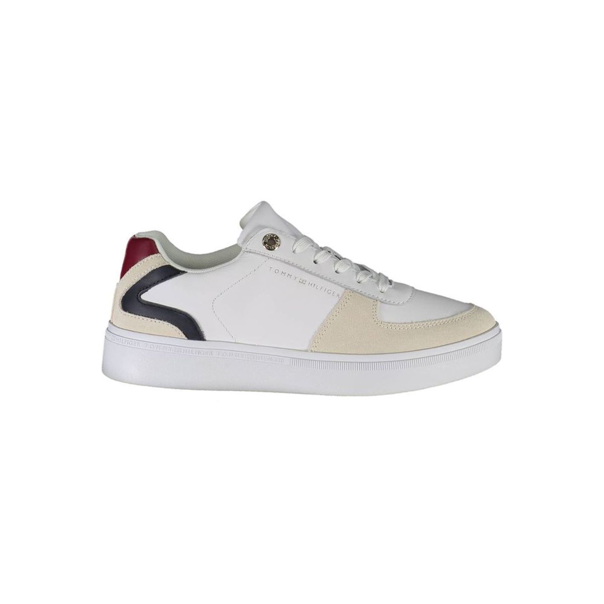 Tommy Hilfiger Chic White Lace-Up Sporty Sneakers