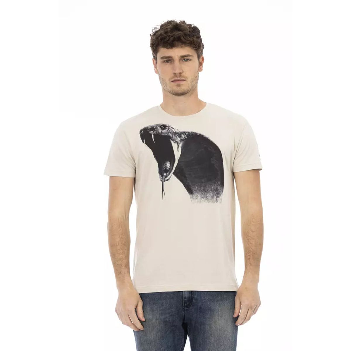 Trussardi Action Beige Bomuld T-Shirt