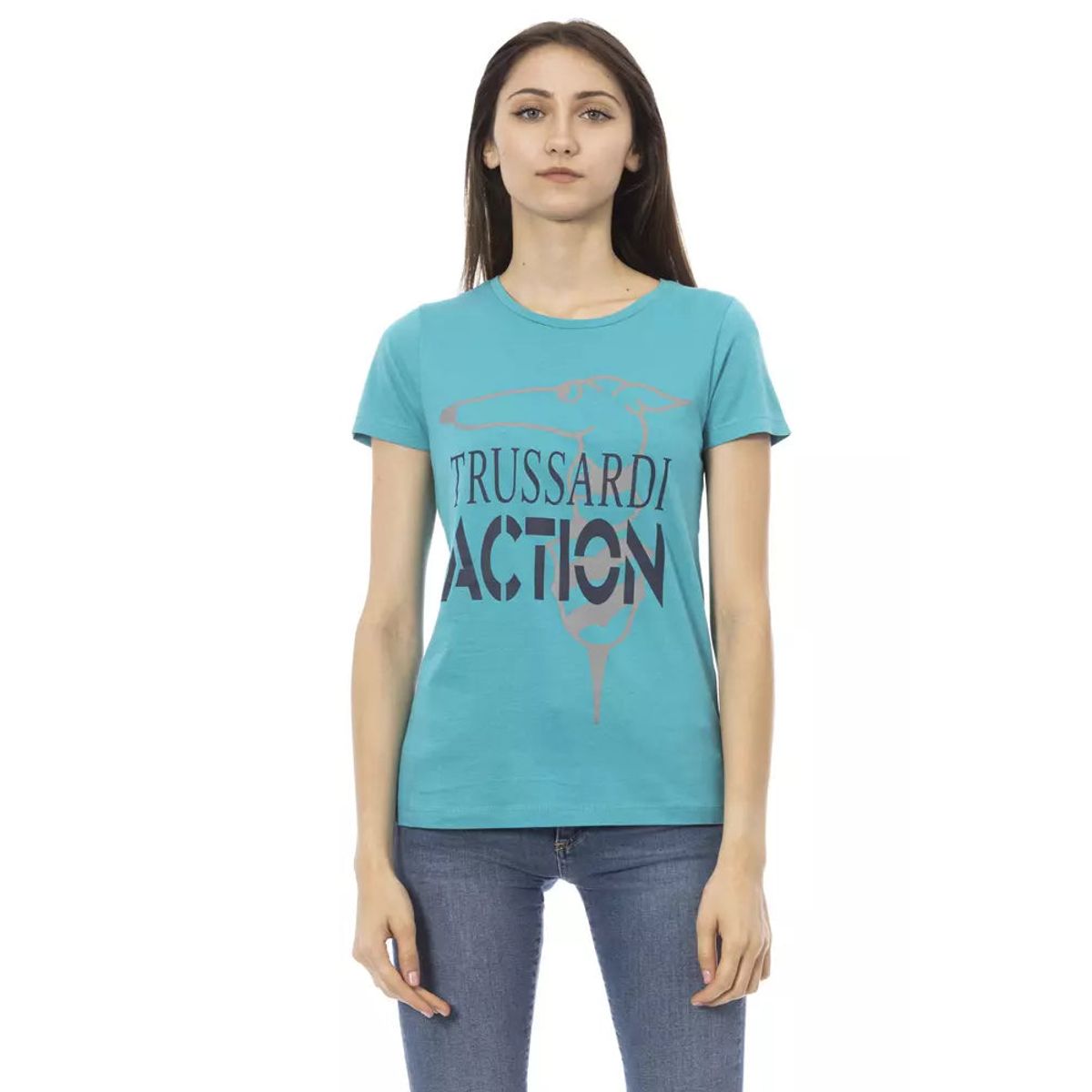 Trussardi Action Blå Bomuld T-Shirt