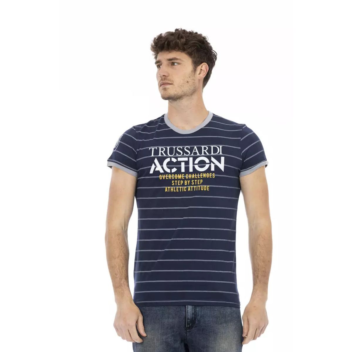 Trussardi Action Blå Bomuld T-Shirt