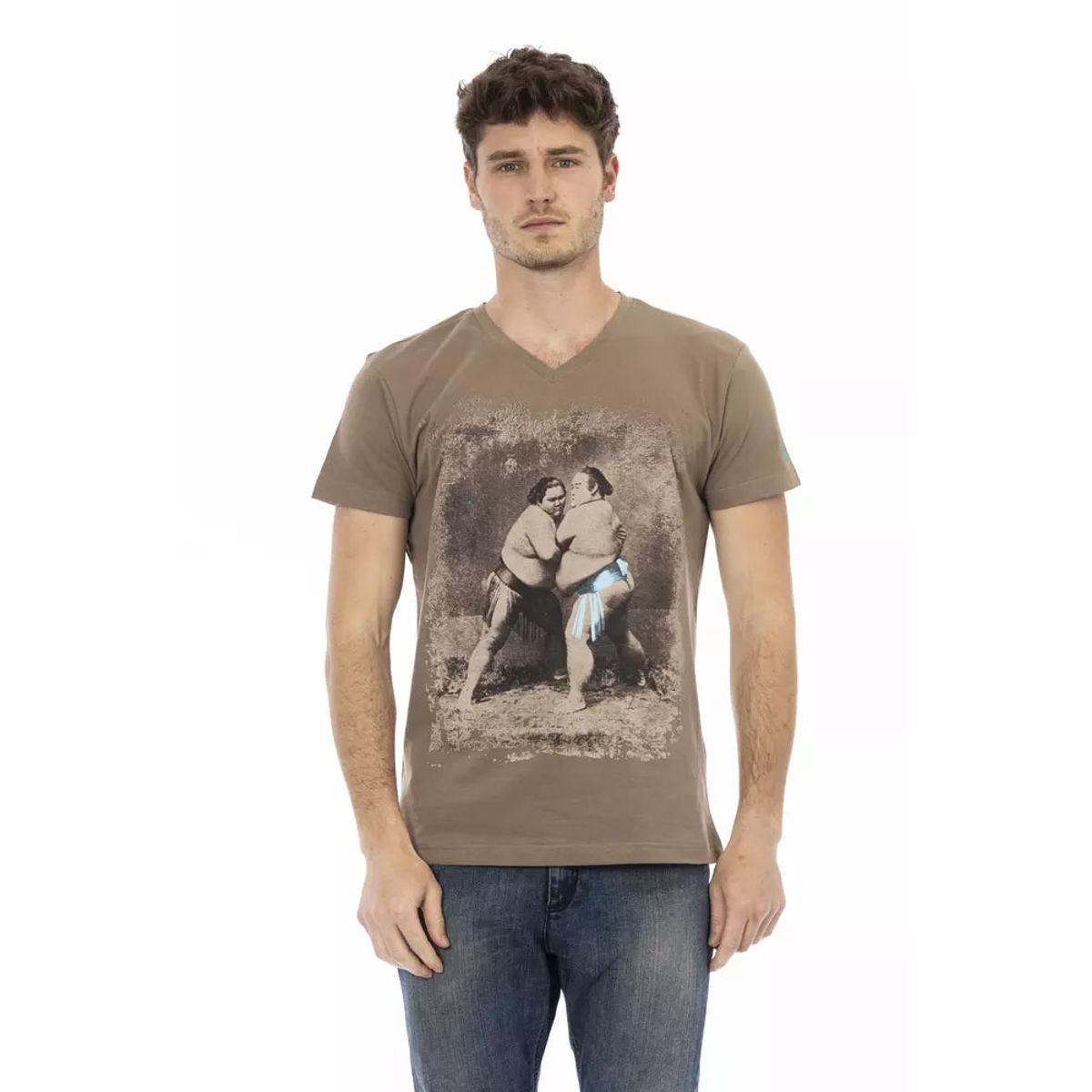 Trussardi Action Brun Bomuld T-Shirt