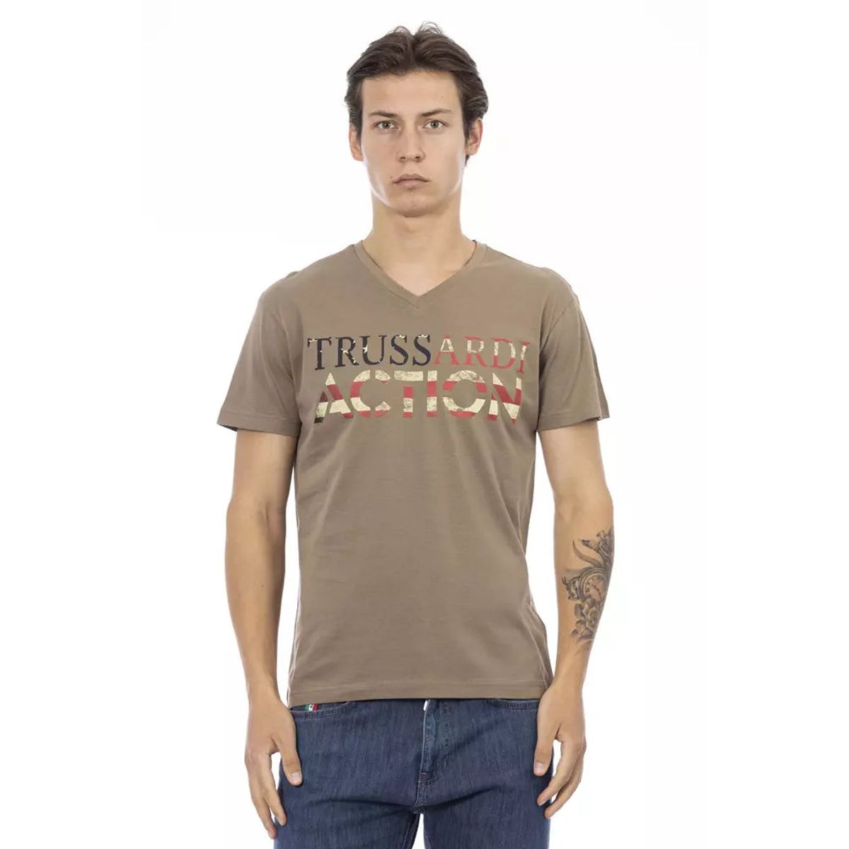 Trussardi Action Brun Bomuld T-Shirt