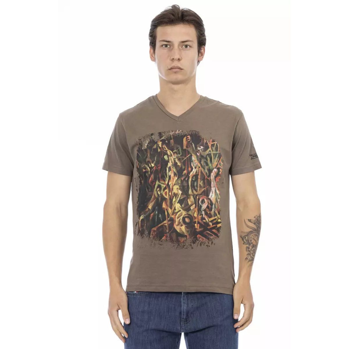 Trussardi Action Brun Bomuld T-Shirt