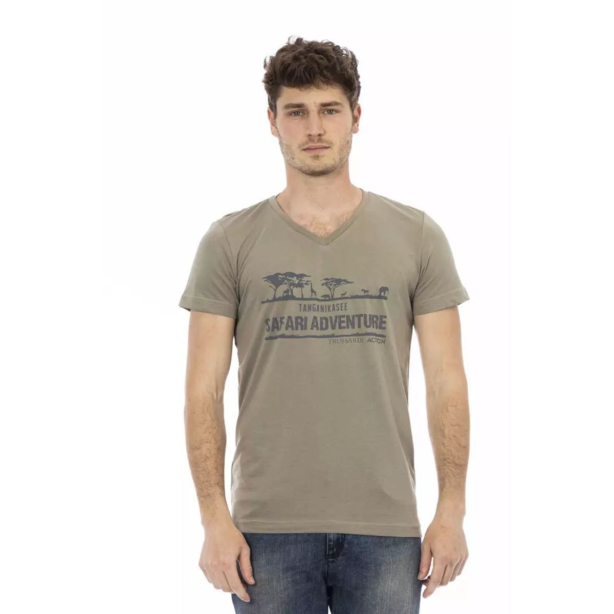 Trussardi Action Brun Bomuld T-Shirt