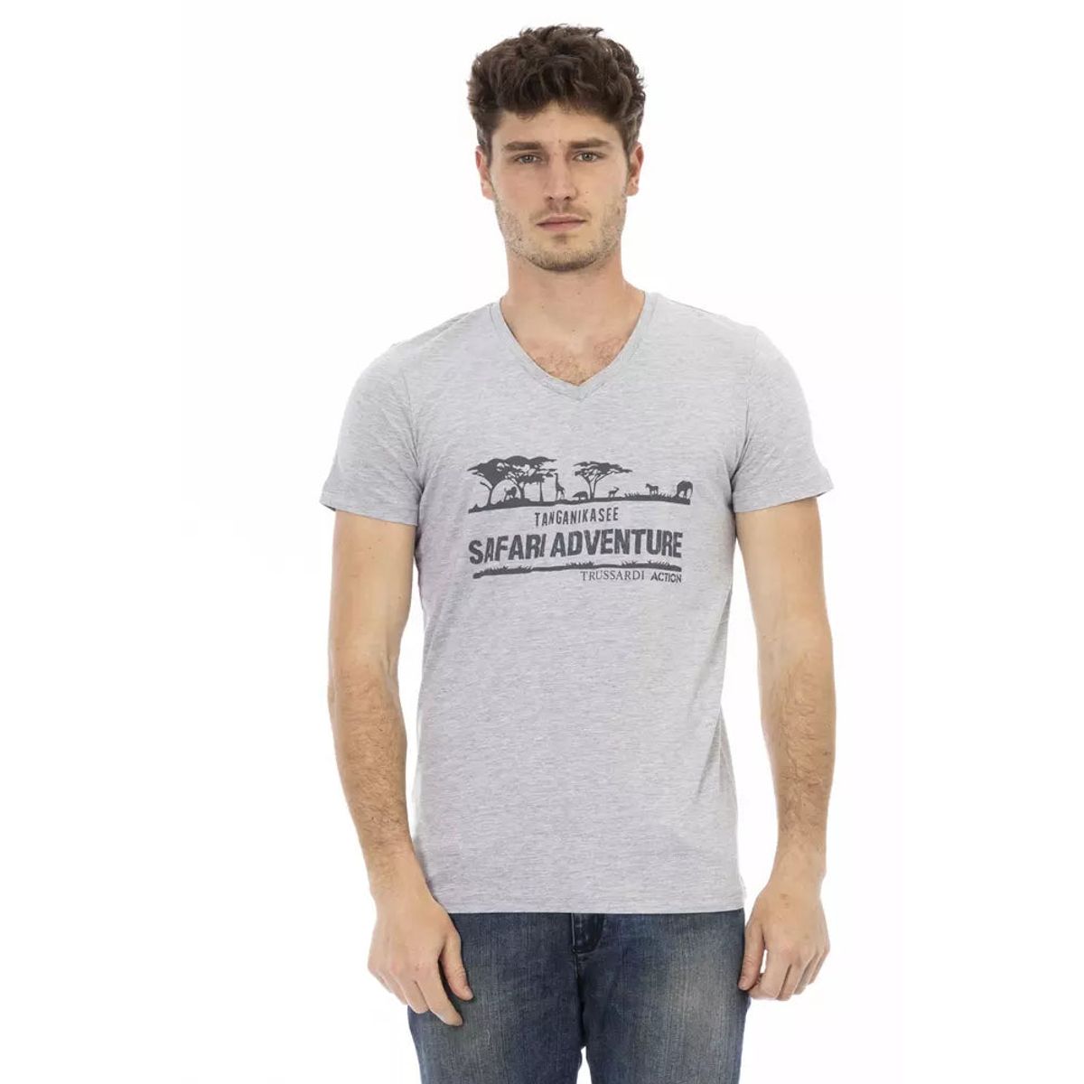 Trussardi Action Grå Bomuld T-Shirt