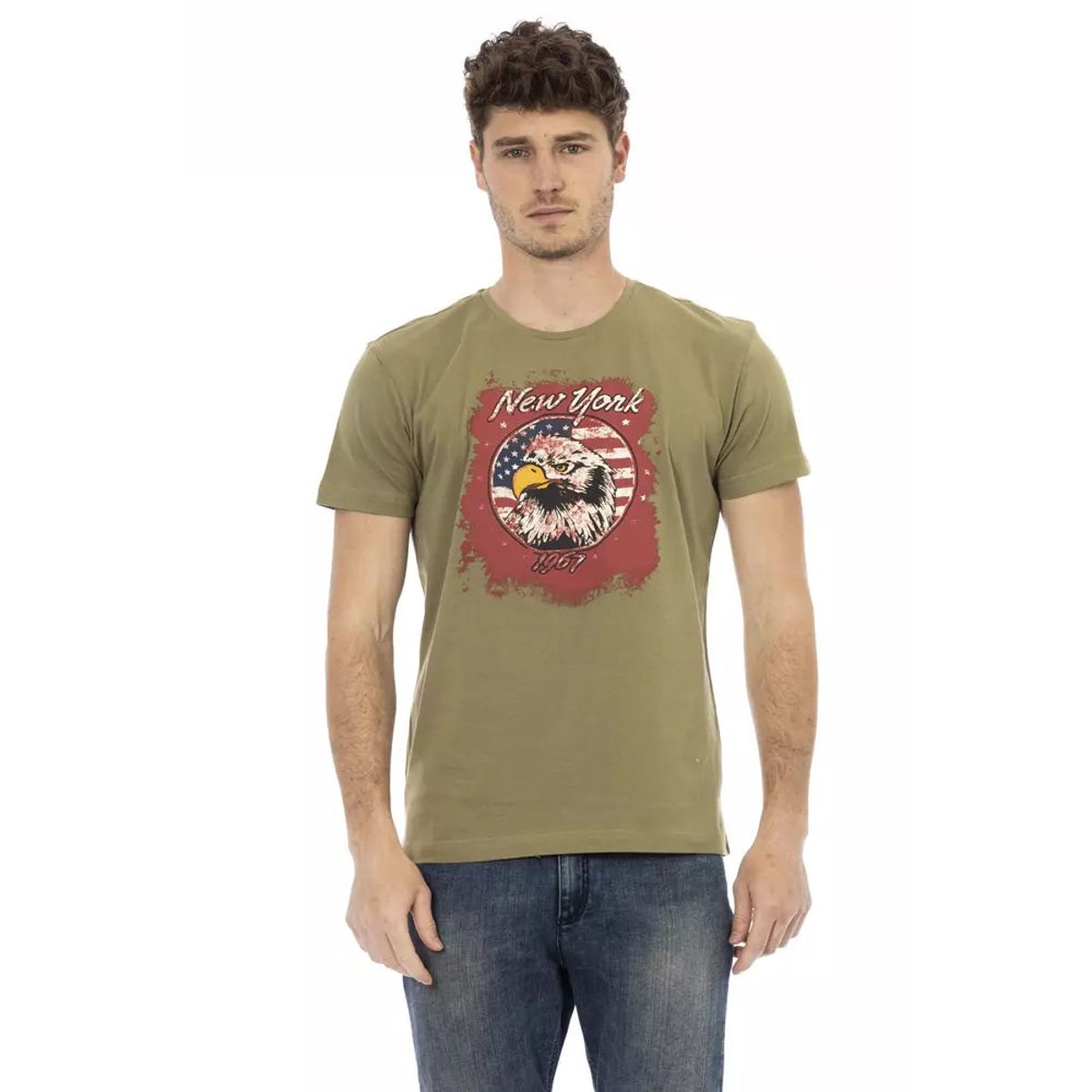 Trussardi Action Grøn Bomuld T-Shirt