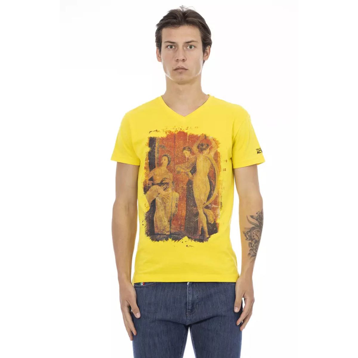 Trussardi Action Gul Bomuld T-Shirt