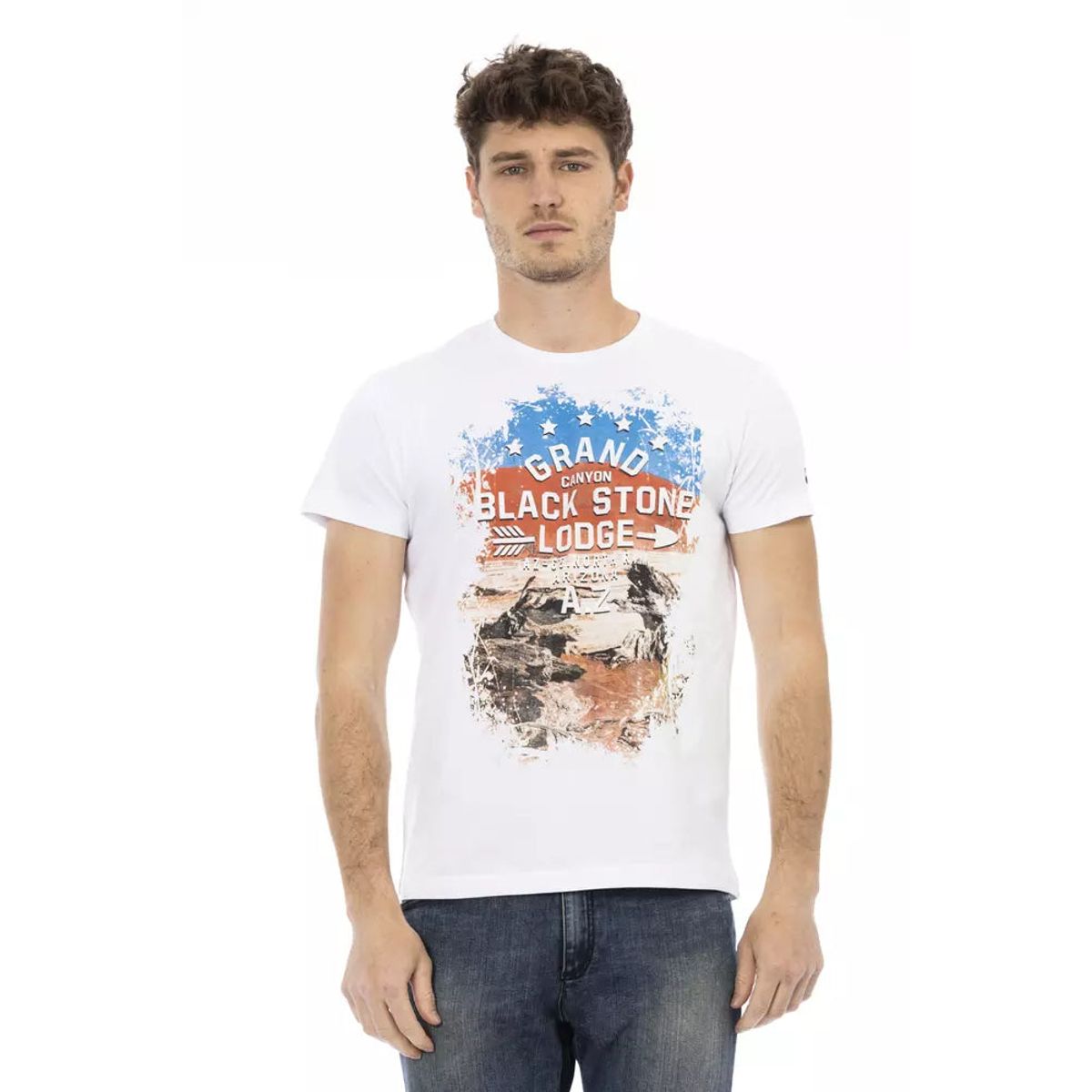 Trussardi Action Hvid Bomuld T-Shirt