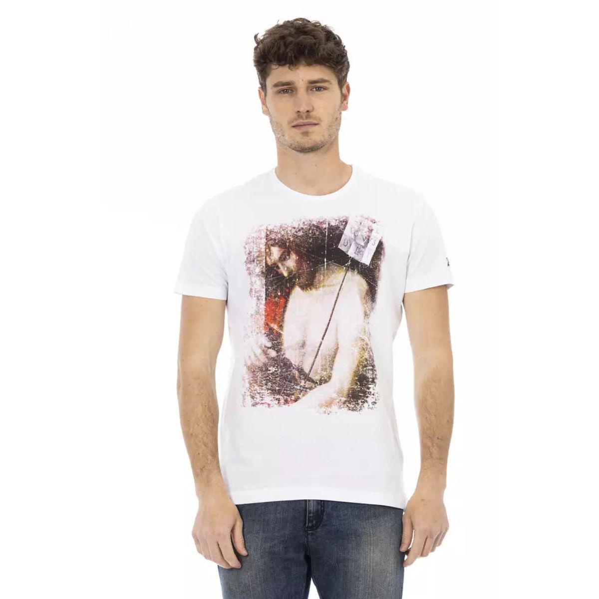 Trussardi Action Hvid Bomuld T-Shirt