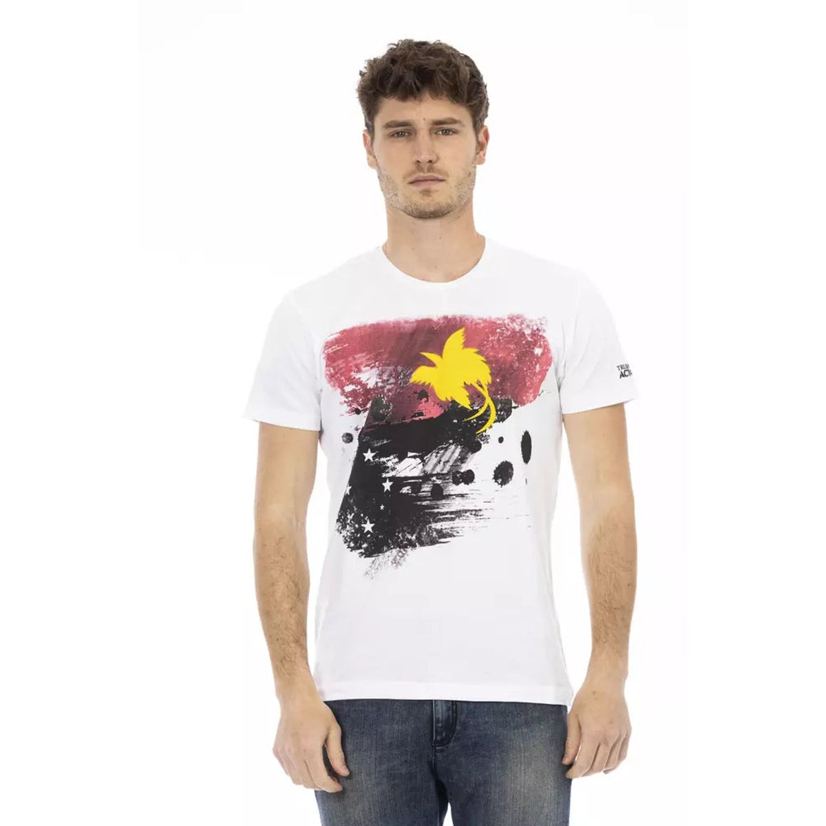 Trussardi Action Hvid Bomuld T-Shirt