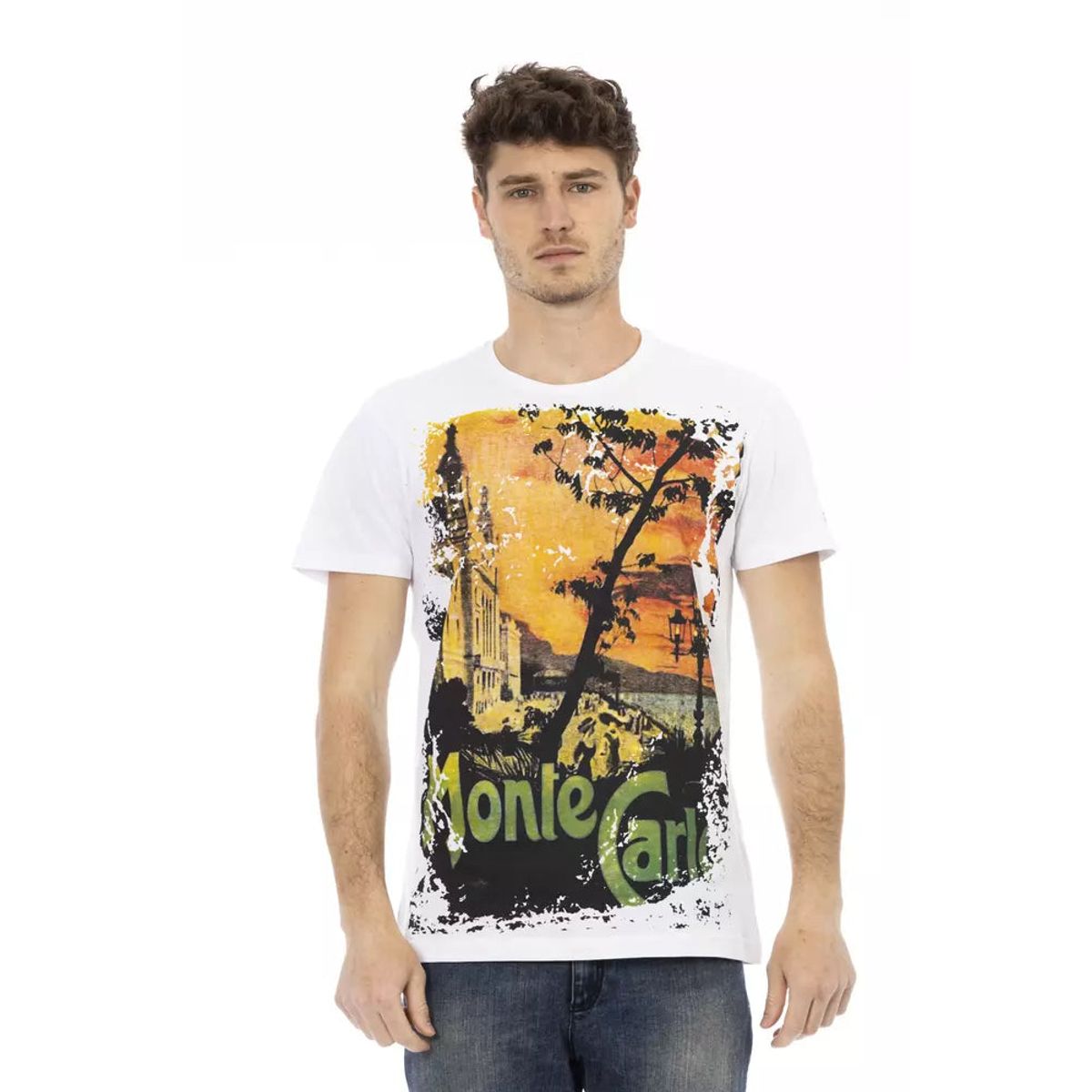 Trussardi Action Hvid Bomuld T-Shirt