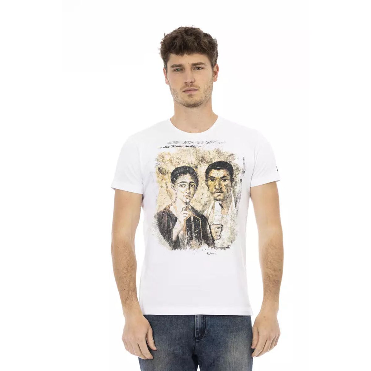 Trussardi Action Hvid Bomuld T-Shirt