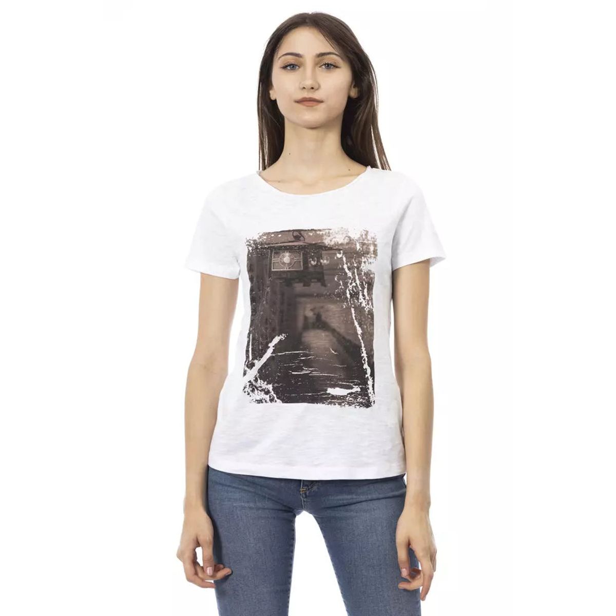 Trussardi Action Hvid Bomuld T-Shirt