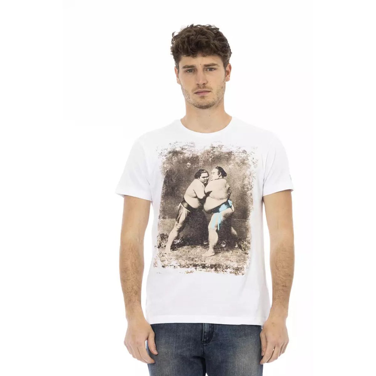 Trussardi Action Hvid Bomuld T-Shirt