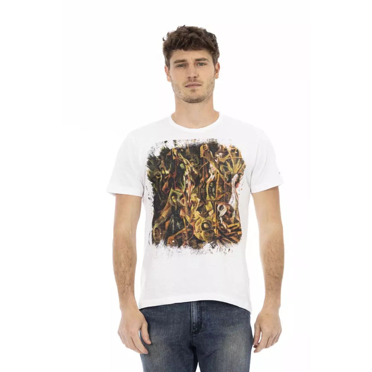 Trussardi Action Hvid Bomuld T-Shirt