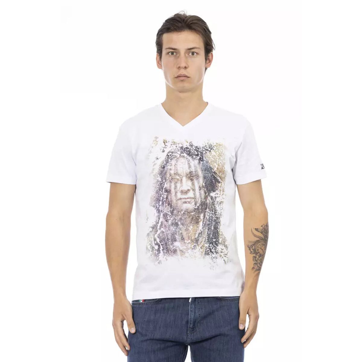 Trussardi Action Hvid Bomuld T-Shirt