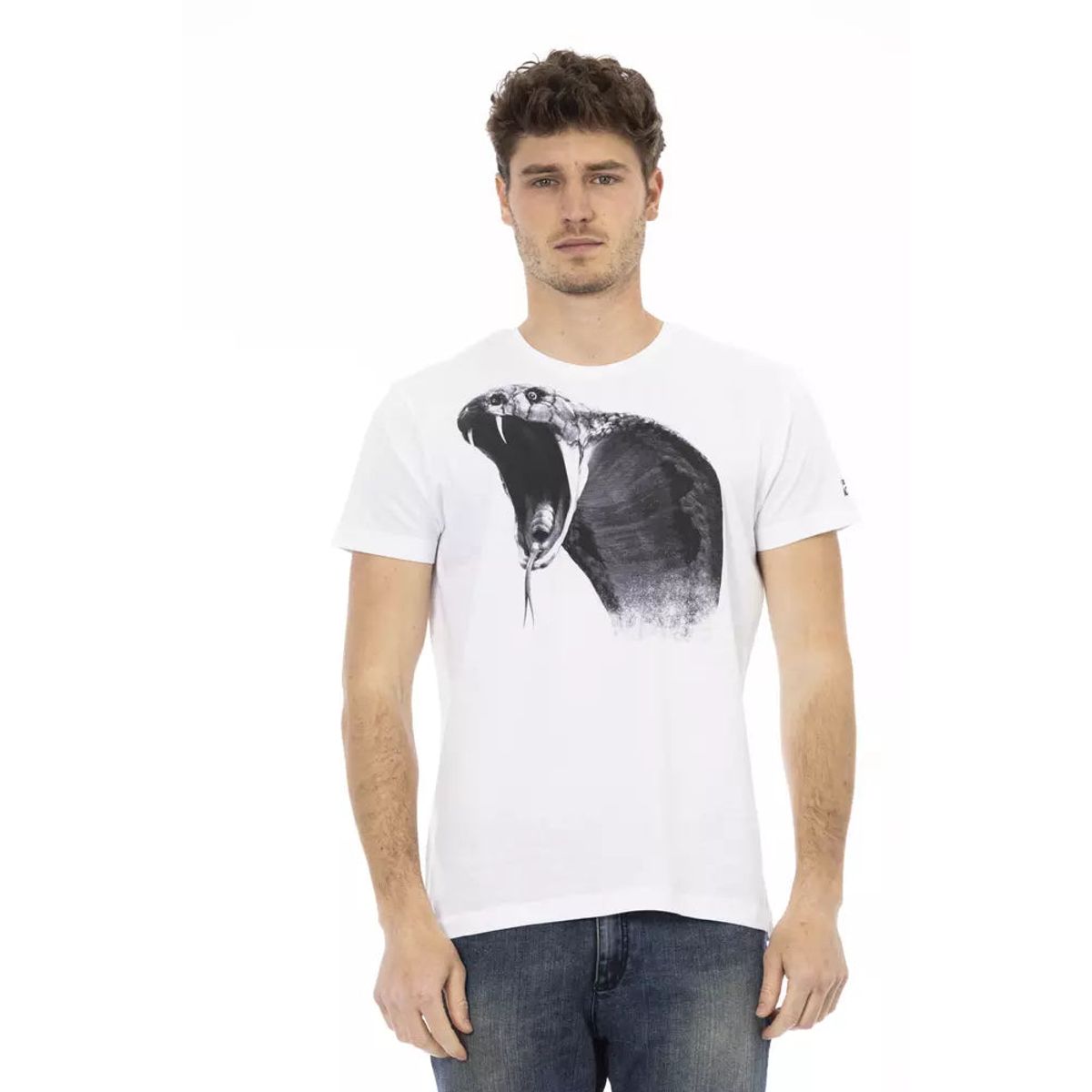 Trussardi Action Hvid Bomuld T-Shirt