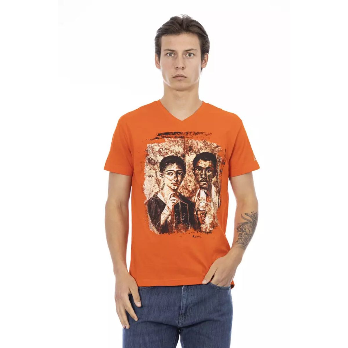 Trussardi Action Orange Bomuld T-Shirt