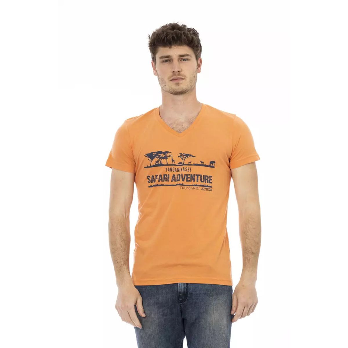 Trussardi Action Orange Bomuld T-Shirt