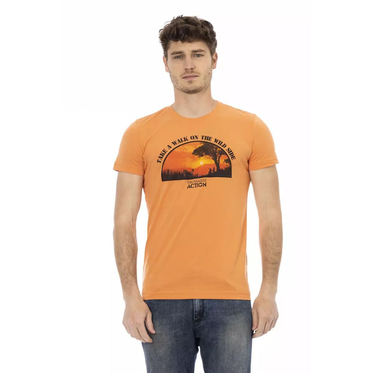 Trussardi Action Orange Bomuld T-Shirt