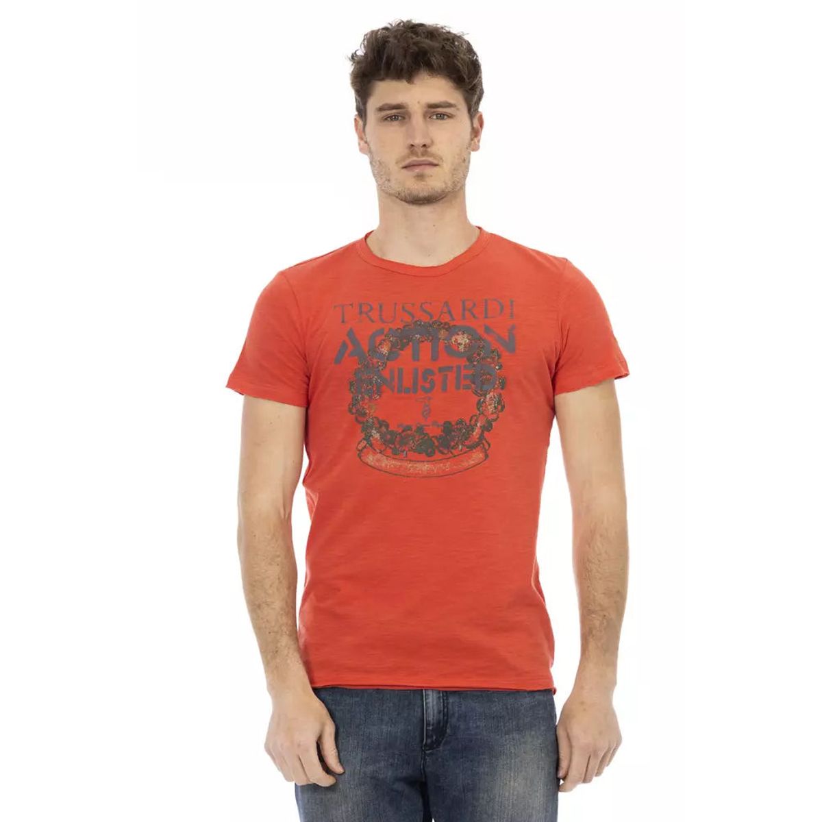 Trussardi Action Rød Bomuld T-Shirt