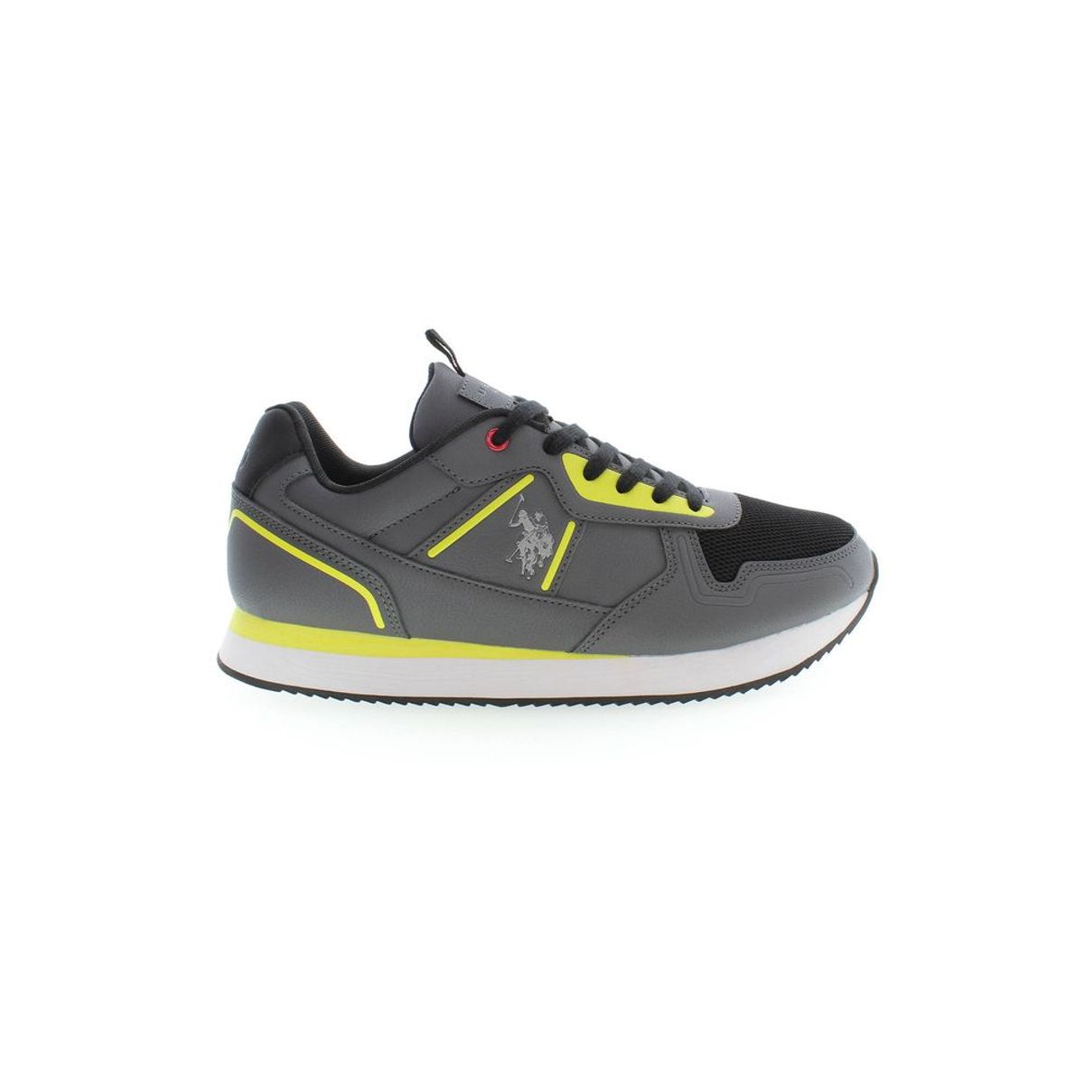 U.S. POLO ASSN. Sleek Gray Sporty Sneakers with Logo Accents