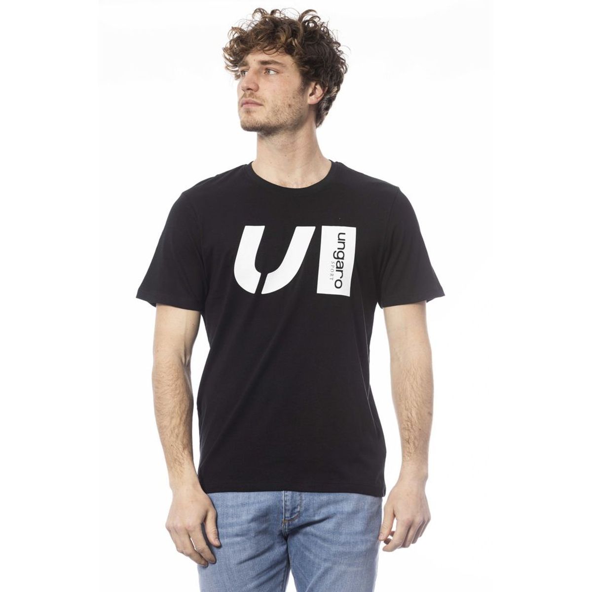 Ungaro Sort Bomuld T-Shirt