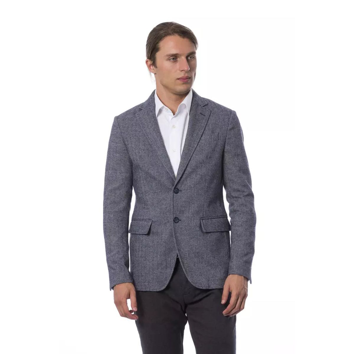 Verri Elegant Blue Single-Breasted Blazer