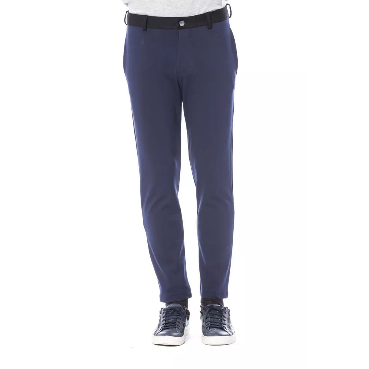 Verri Elegant Slim Fit Blue Trousers