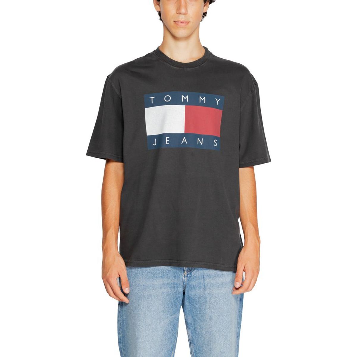 Tommy Hilfiger Jeans Black Cotton T-Shirt