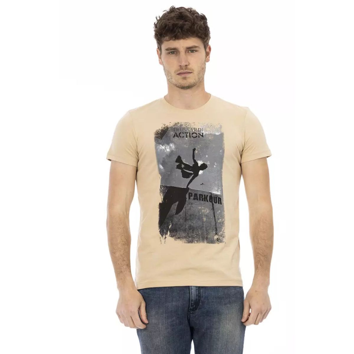 Trussardi Action Beige Bomuld T-Shirt