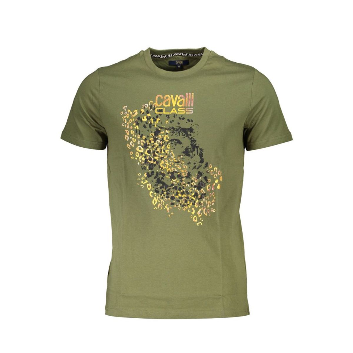 Cavalli Class Green Cotton T-Shirt