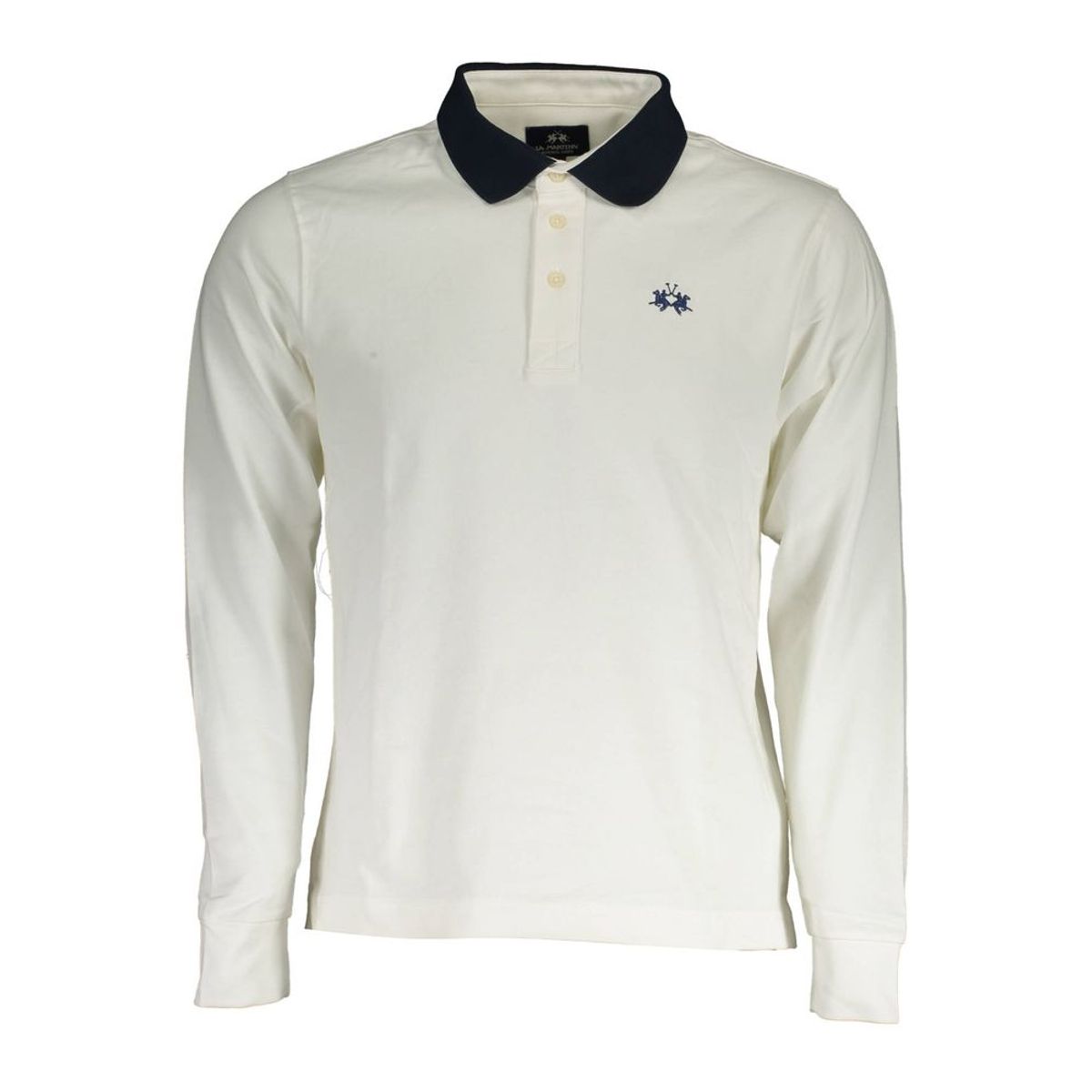 La Martina White Cotton Men Polo Shirt