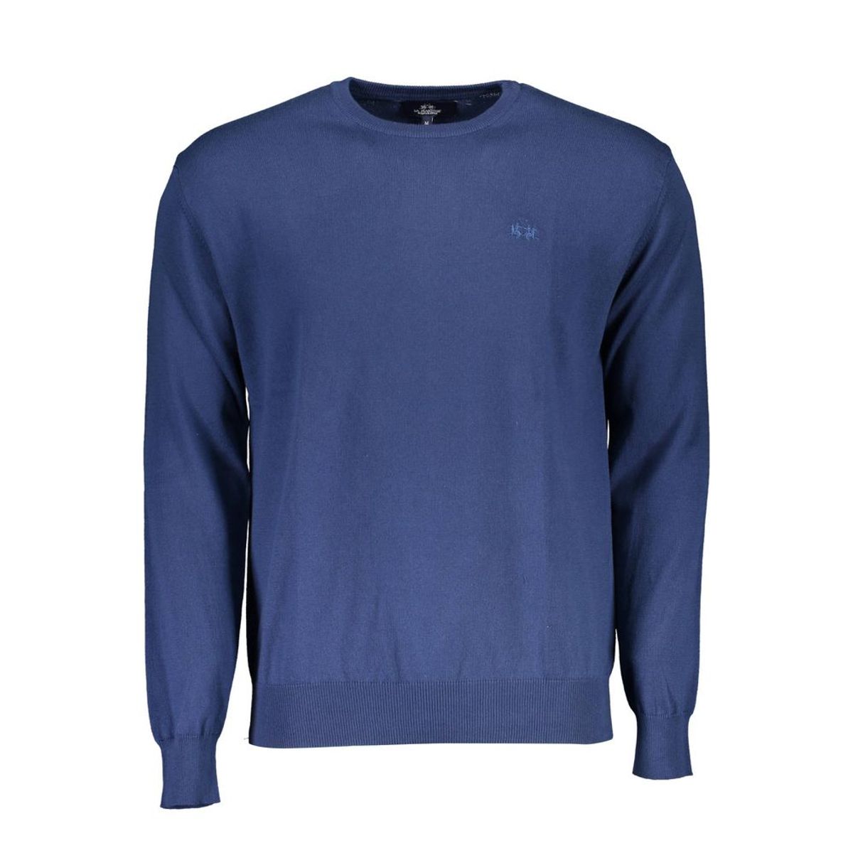 La Martina Blue Cotton Men Sweater