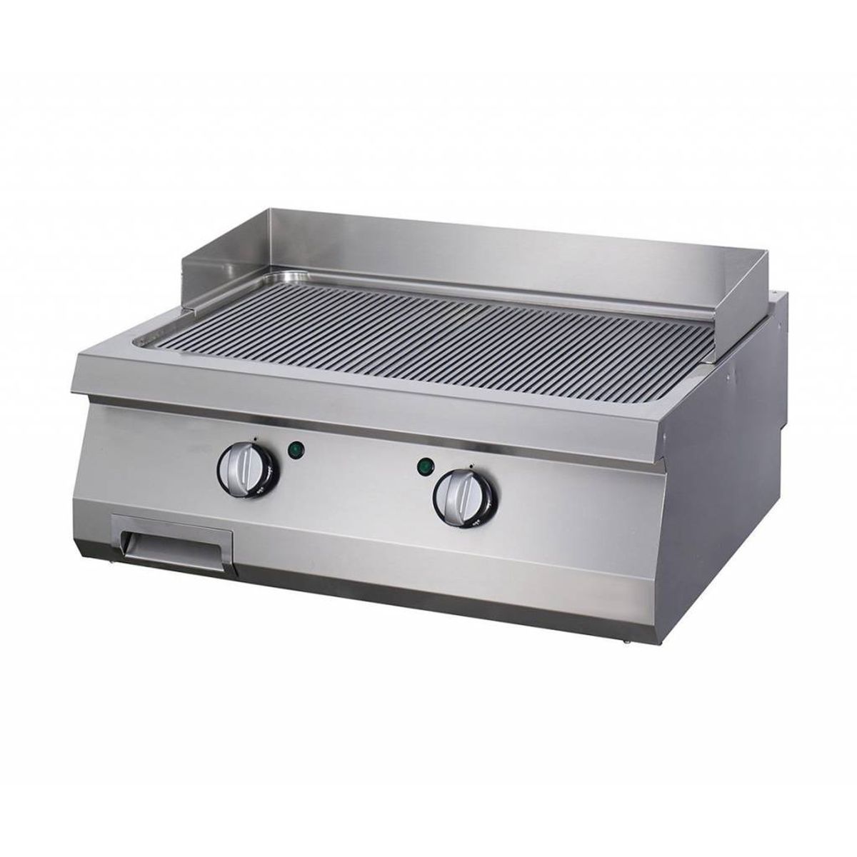 Heavy Duty Grillplade - Rillet krom - Dobbelt enhed - 70 cm dyb - Gas