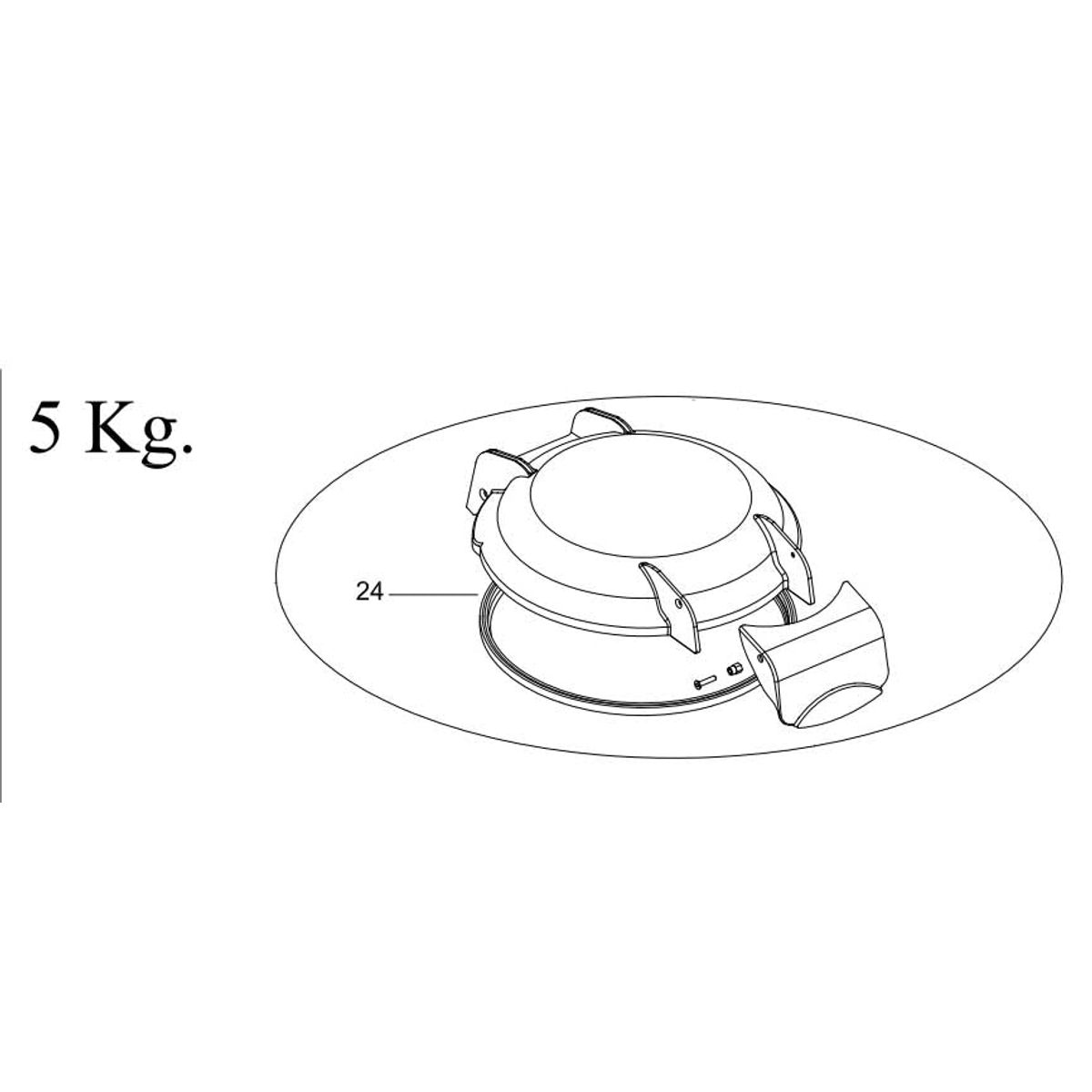 DÆKSEL OG DÆKSELPAKNING - F2706 - TIL DIAMOND MUSLINGRENS. LCF-05