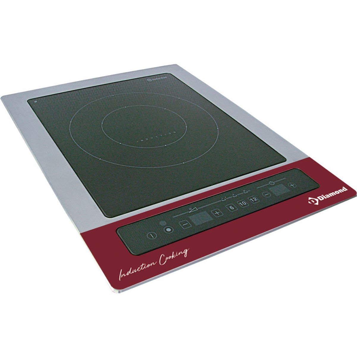 Induktionsstegeplade "indbygget" 3,6 kW-TRI, taktile taster